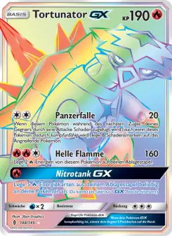 Pokémon-Karte Tortunator GX 148/145