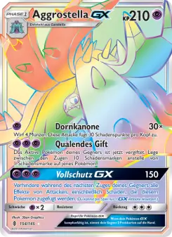 Pokémon-Karte Aggrostella GX 154/145