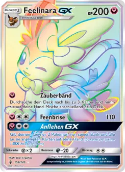 Pokémon-Karte Feelinara GX 158/145
