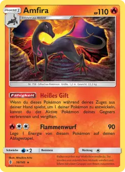 Pokémon-Karte Amfira 016/145
