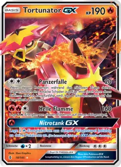 Pokémon-Karte Tortunator GX 018/145