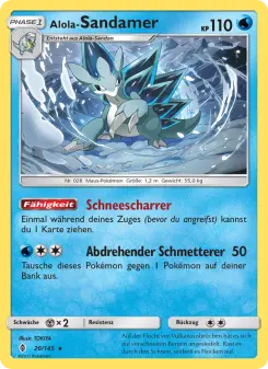 Pokémon-Karte Alola-Sandamer 020/145