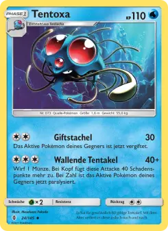 Pokémon-Karte Tentoxa 024/145