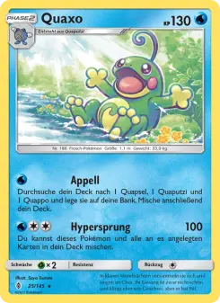 Pokémon-Karte Quaxo 025/145