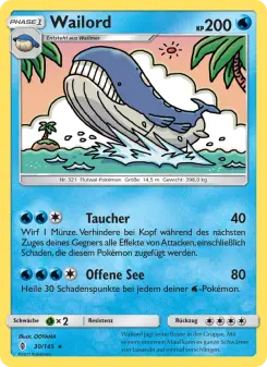 Pokémon-Karte Wailord 030/145