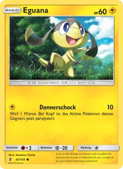 Pokémon-Karte Eguana 043/145
