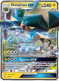 Pokémon-Karte Donarion GX 045/145