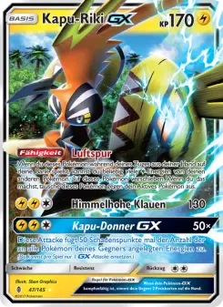 Pokémon-Karte Kapu-Riki GX 047/145