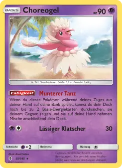 Pokémon-Karte Choreogel 055/145