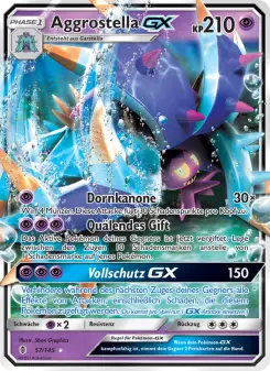 Pokémon-Karte Aggrostella GX 057/145