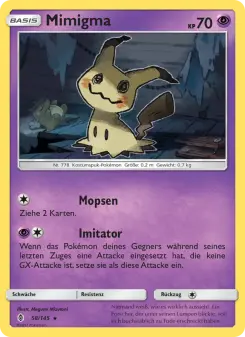Pokémon-Karte Mimigma 058/145