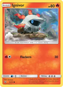 Pokémon-Karte Ignivor 012/073