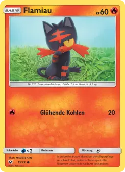 Pokémon-Karte Flamiau 015/073