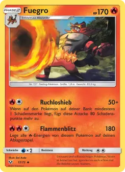 Pokémon-Karte Fuegro 017/073
