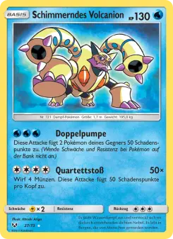 Pokémon-Karte Schimmerndes Volcanion 027/073
