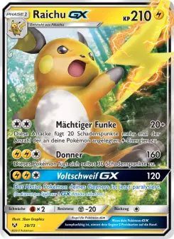 Pokémon-Karte Raichu GX 029/073
