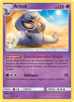 Pokémon-Karte Arbok 037/073