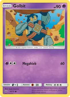 Pokémon-Karte Golbit 043/073