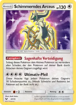 Pokémon-Karte Schimmerndes Arceus 057/073