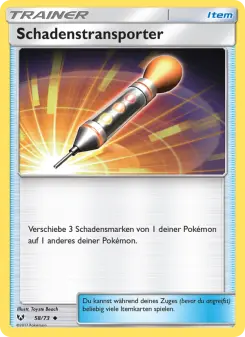 Pokémon-Karte Schadenstransporter 058/073
