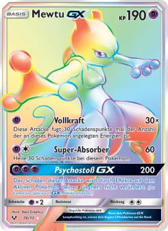 Pokémon-Karte Mewtu GX 076/073