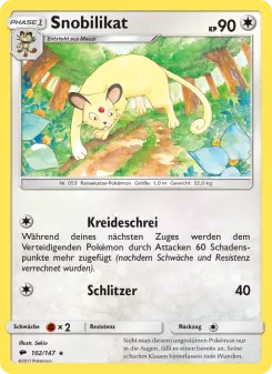 Pokémon-Karte Snobilikat 102/147