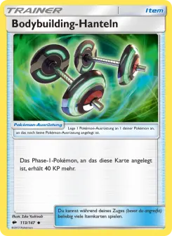Pokémon-Karte Bodybuilding-Hanteln 113/147