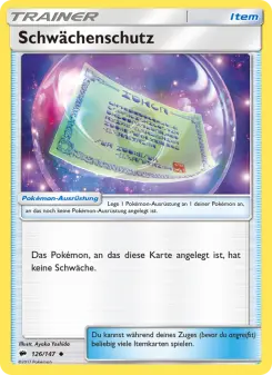 Pokémon-Karte Schwächenschutz 126/147