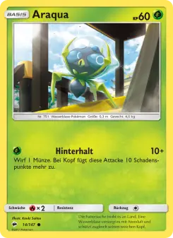 Pokémon-Karte Araqua 014/147