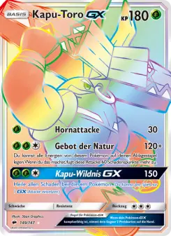 Pokémon-Karte Kapu-Toro GX 149/147