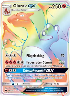Pokémon-Karte Glurak GX 150/147