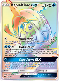 Pokémon-Karte Kapu-Kime GX 152/147