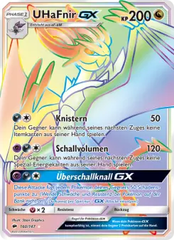 Pokémon-Karte UHaFnir GX 160/147