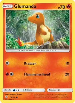 Pokémon-Karte Glumanda 018/147