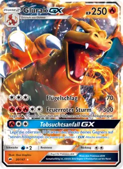 Pokémon-Karte Glurak GX 020/147
