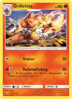 Pokémon-Karte Grillchita 023/147