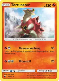 Pokémon-Karte Tortunator 026/147