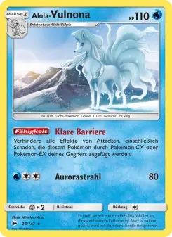 Pokémon-Karte Alola Vulnona 028/147