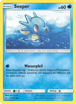 Pokémon-Karte Seeper 029/147