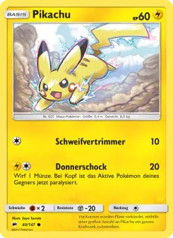 Pokémon-Karte Pikachu 040/147