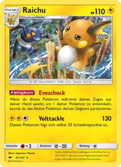 Pokémon-Karte Raichu 041/147