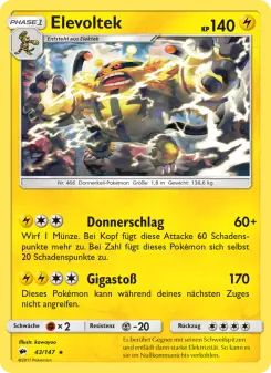 Pokémon-Karte Elevoltek 043/147