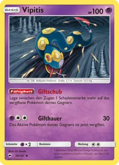Pokémon-Karte Vipitis 050/147