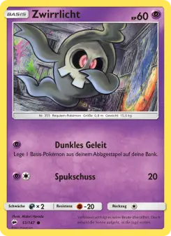 Pokémon-Karte Zwirrlicht 051/147