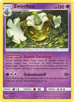 Pokémon-Karte Zwirrfinst 053/147