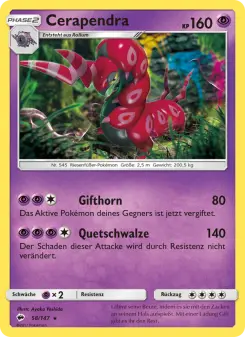 Pokémon-Karte Cerapendra 058/147