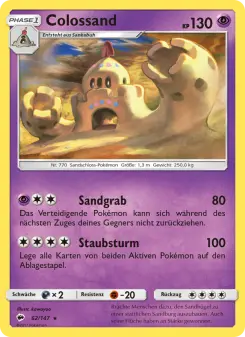 Pokémon-Karte Colossand 062/147