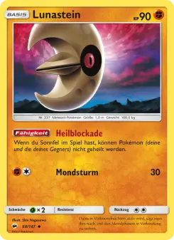 Pokémon-Karte Lunastein 068/147