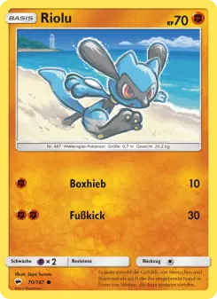 Pokémon-Karte Riolu 070/147