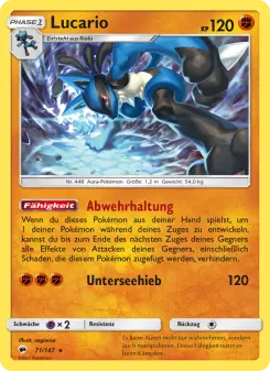 Pokémon-Karte Lucario 071/147